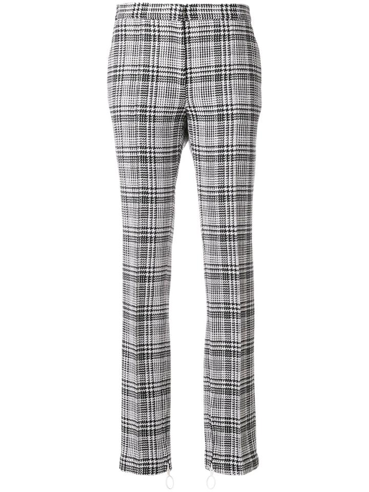 Off-white Checked Zipped Cuff Trousers - Black