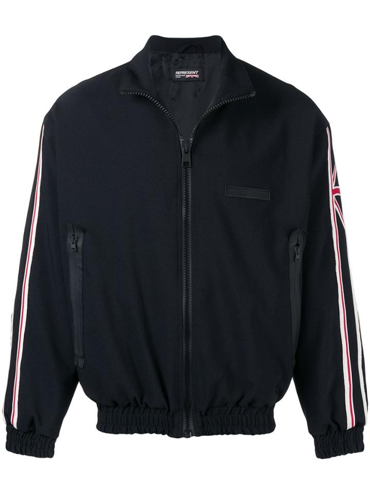 Represent Zipped Up Bomber Jacket - Black