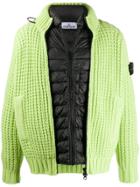 Stone Island President's Zip-up Cardigan - Green
