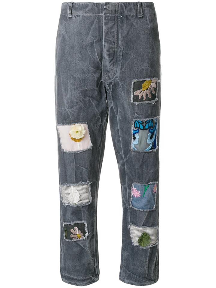 Ermanno Gallamini Patchwork Boyfriend Jeans - Grey