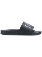 Mcq Alexander Mcqueen Swallow Slides - Black