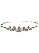 Dolce & Gabbana Floral Embellished Necklace - Green