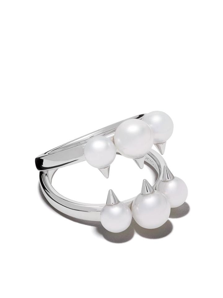 Tasaki 18kt White Gold Danger Signature Ring