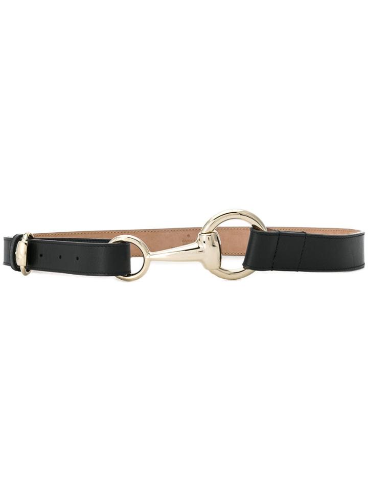 Gucci Hooks Buckle Belt - Black