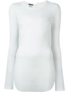 Ann Demeulemeester Long Fitted Top, Women's, Size: 40, White, Rayon/cashmere