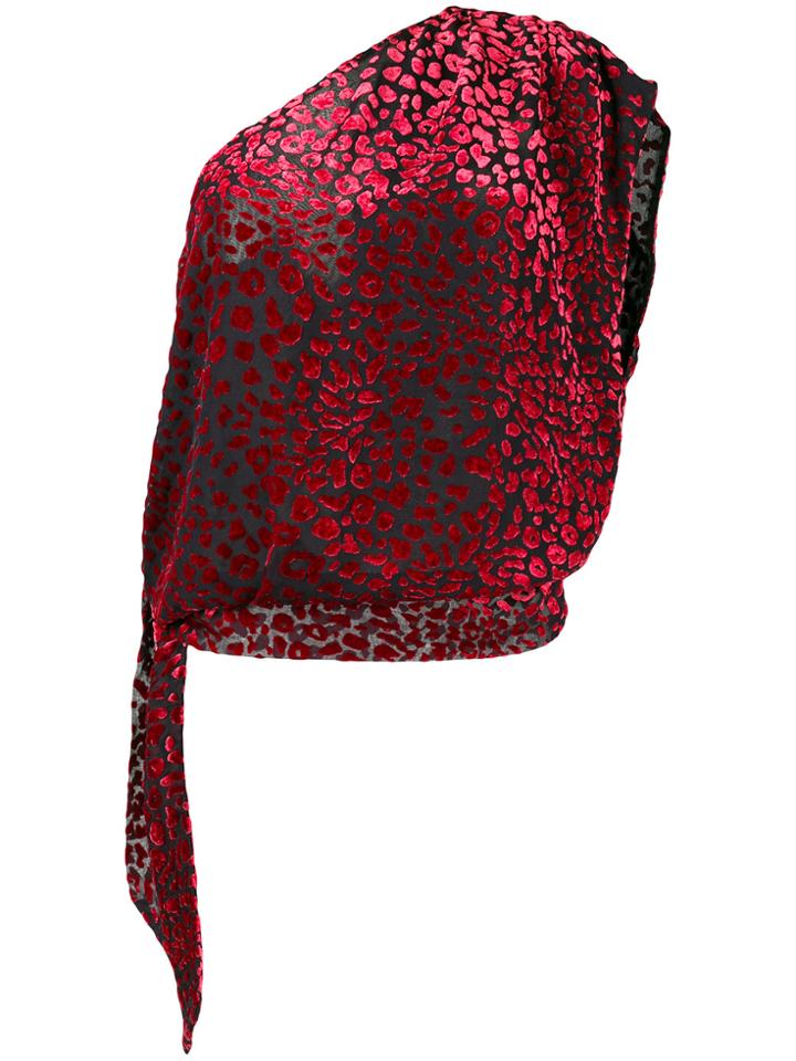 Iro Asymmetric Leopard Top - Black