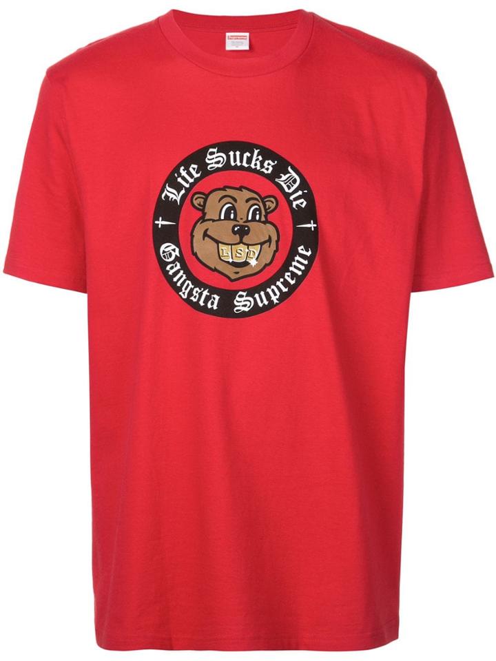 Supreme Slogan T-shirt - Red