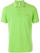 Sun 68 - Contrast Logo Polo Shirt - Men - Cotton - S, Green, Cotton