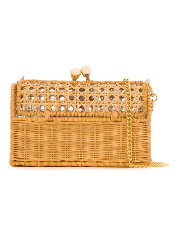 Serpui Straw Box Bag - Neutrals