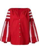 Wandering Bell-sleeve Shirt - Red