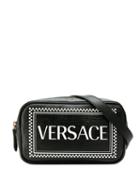 Versace 90s Vintage Logo Print Belt Bag - Black