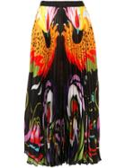 Romance Was Born Chimera Pleated Midi Skirt - Black