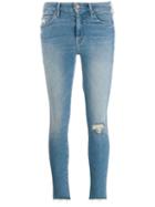 Mother Looker Skinny Ankle Length Jeans - Blue