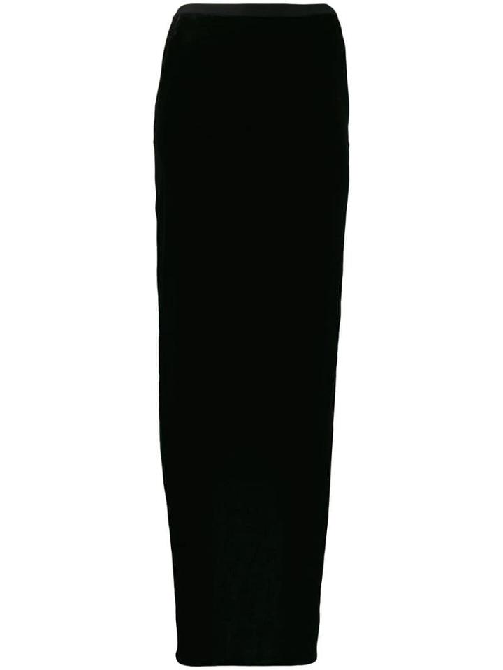 Rick Owens Back Slit Skirt - Black