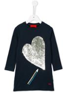 Rykiel Enfant Sequin Heart And Pencil Dress, Girl's, Size: 6 Yrs, Blue