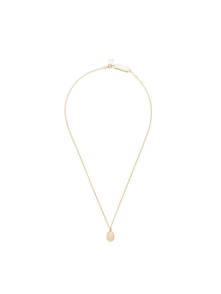 Coup De Coeur Stone Disc Necklace - Gold