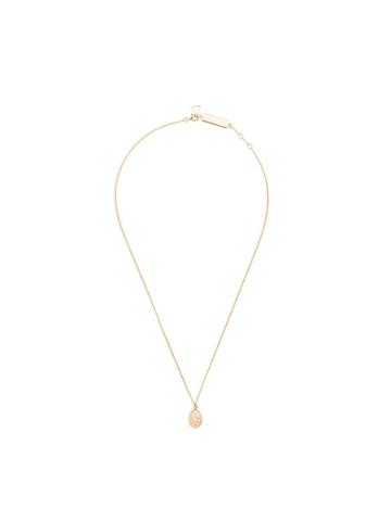 Coup De Coeur Stone Disc Necklace - Gold