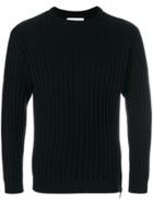 Moschino Ribbed Crew Neck Sweater - Black