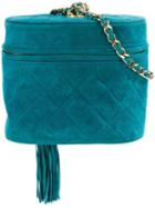 Chanel Vintage Fringe Quilted Shoulder Bag, Women's, Green