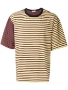 Marni Contrast Sleeve Striped T-shirt - Red
