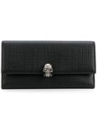 Alexander Mcqueen Skull Flap Purse - Black