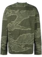 Yeezy Season 3 Camouflage Print Sweatshirt, Men's, Size: Medium, Green, Cotton