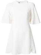 Giambattista Valli Curved Hem Mini Dress, Women's, Size: 40, White, Acetate/viscose