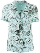 Chanel Pre-owned Chanel Motifs Shortsleeved Shirt - Blue