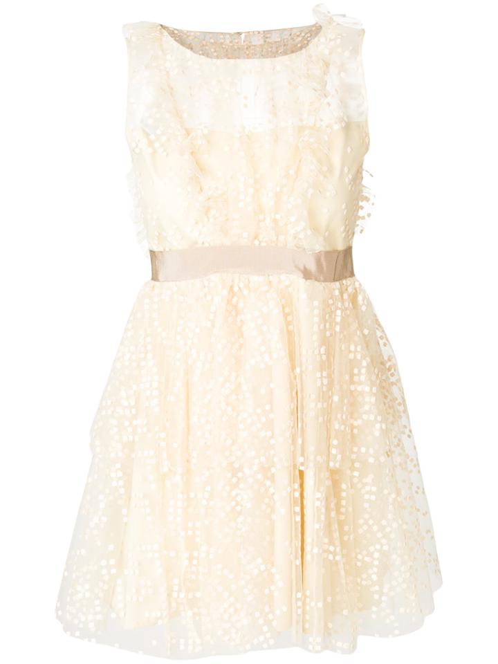 Si Jay Sleeveless Tulle Dress - Nude & Neutrals