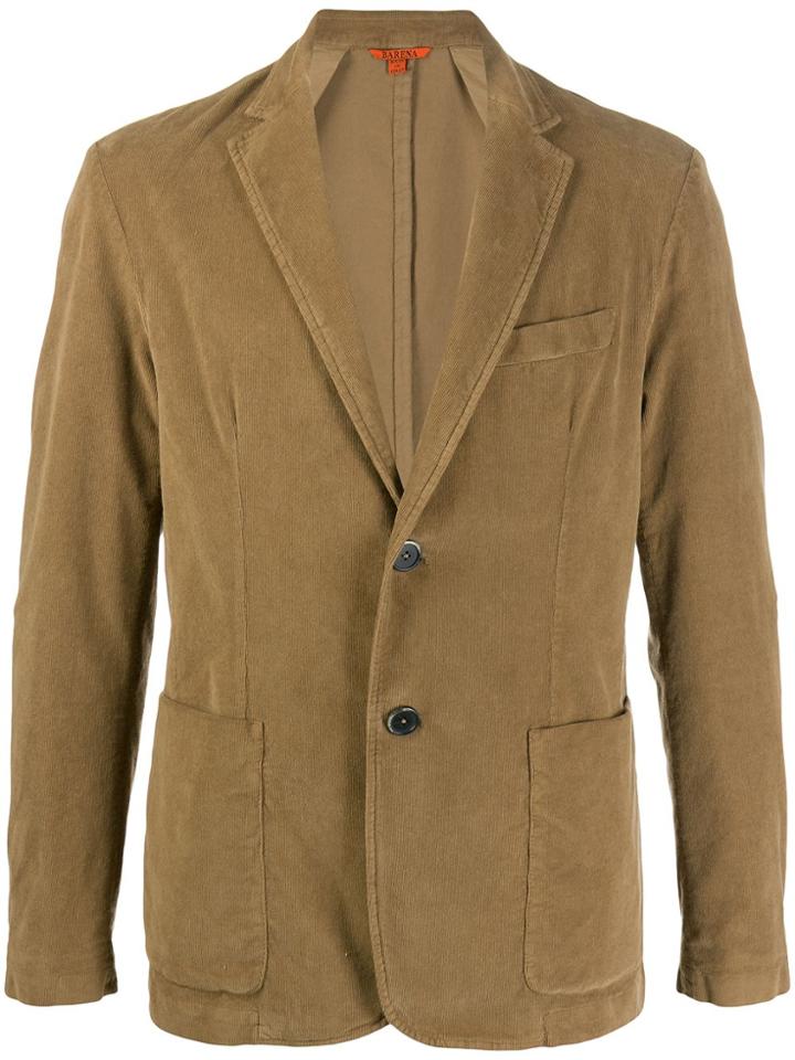 Barena Single-breasted Corduroy Blazer - Brown
