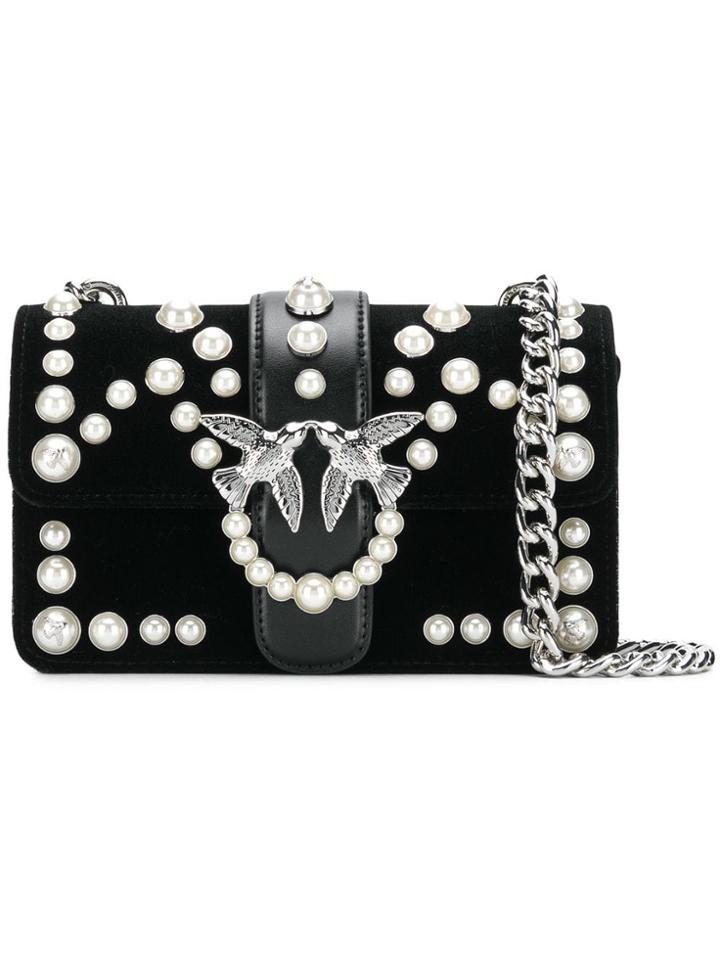 Pinko Mini Love Shoulder Bag - Black