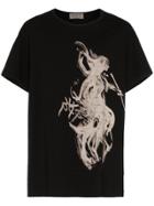 Yohji Yamamoto Naked Woman Print Cotton T Shirt - Black