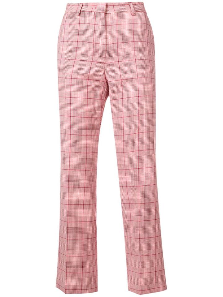 Red Valentino Check Cropped Trousers