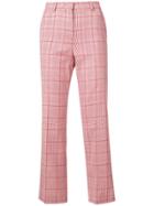 Red Valentino Check Cropped Trousers