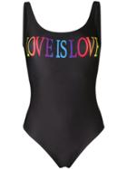 Alberta Ferretti Love Is Love Swimsuit - Black