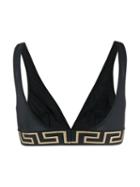 Versace Jeans V-neck Bikini Top - Black