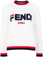 Fendi Logo Print Jumper - White