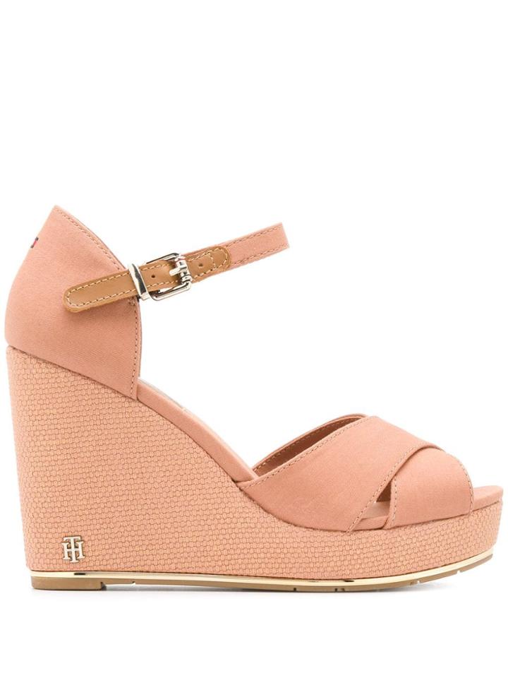 Tommy Hilfiger High Wedge Sandals - Neutrals