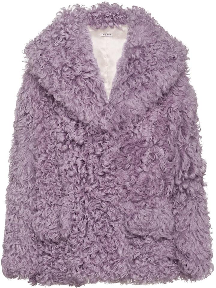 Miu Miu Shearling Jacket - Purple