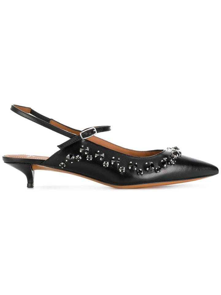 Givenchy Embellished Slingback Pumps - Black