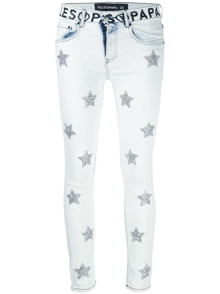 Filles A Papa Cameron Jeans, Women's, Size: 25, Blue, Cotton/swarovski Crystal/spandex/elastane