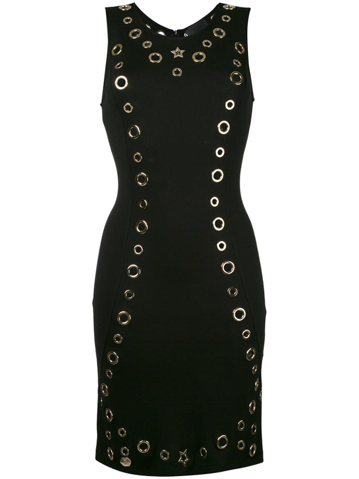Philipp Plein Eyelet Detail Dress - Black