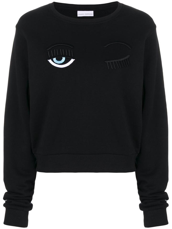 Chiara Ferragni Flirting Embroidered Jumper - Black