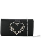 Love Moschino Heart Plaque Shoulder Bag - Black