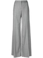Alexander Mcqueen - Tailored Palazzo Pants - Women - Cupro/wool - 44, Grey, Cupro/wool