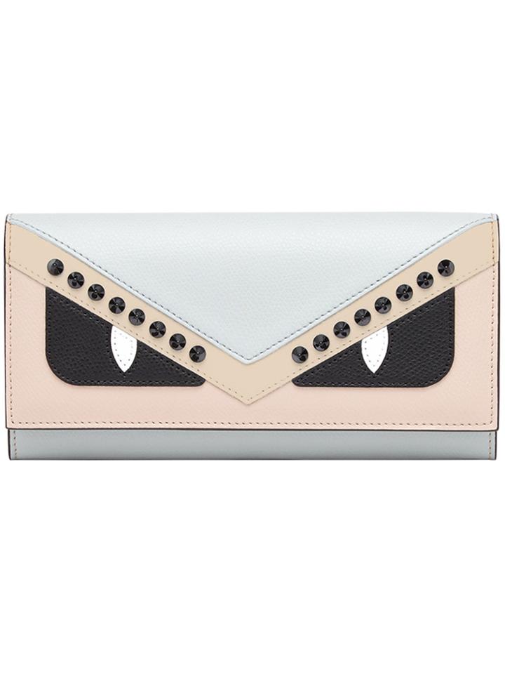 Fendi Continental Chain Wallet - Grey