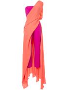 Isabel Sanchis Contrast Asymmetric Jumpsuit - Yellow & Orange