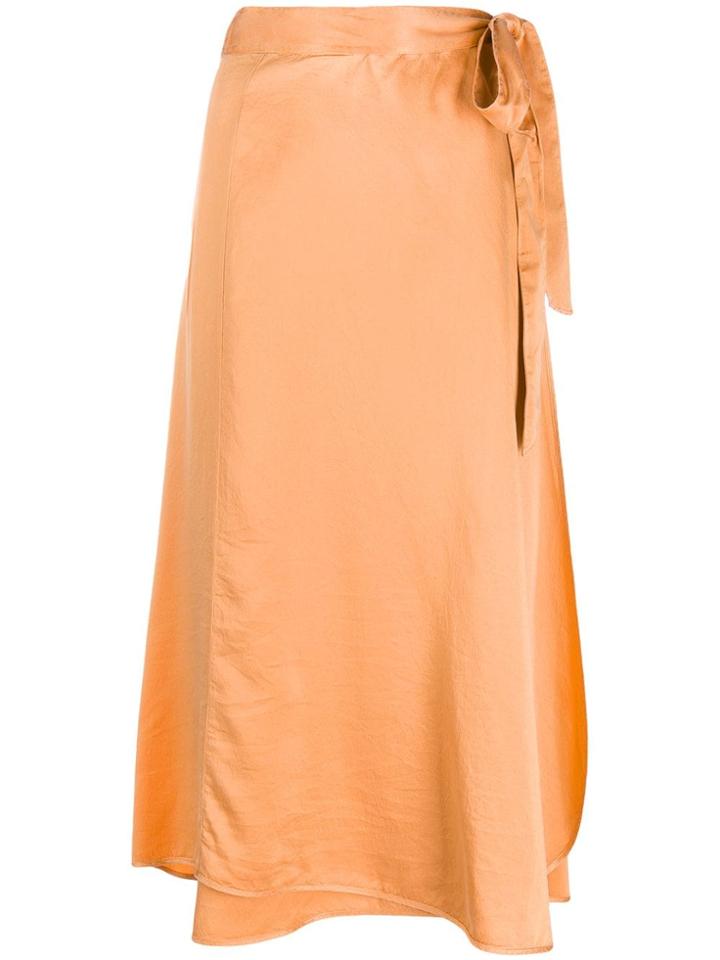 Forte Forte Satin Wrap Skirt - Orange