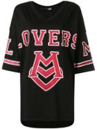 Love Moschino Logo Print Oversized T-shirt - Black