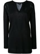 Woolrich - V-neck Sweater - Women - Polyamide/viscose - L, Black, Polyamide/viscose